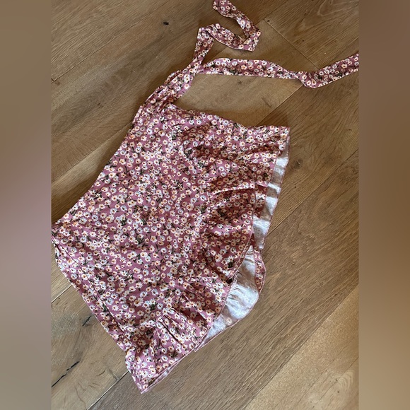 Brwn/Pink Floral Dot Smock Skort main image 1